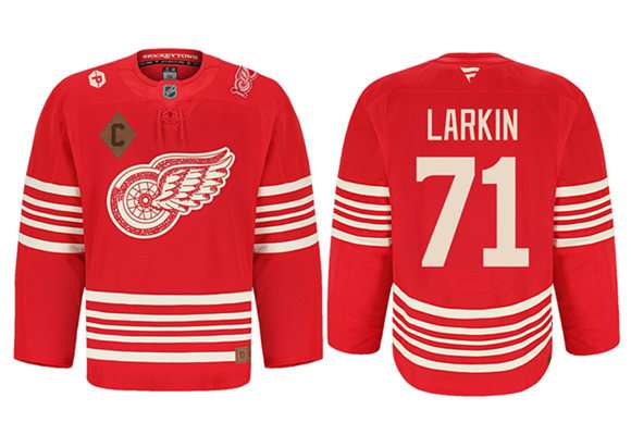 Dylan Larkin Detroit Red Wings red jersey
