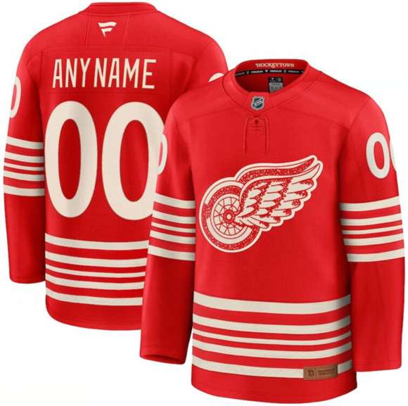 Custom Detroit Red Wings red jersey