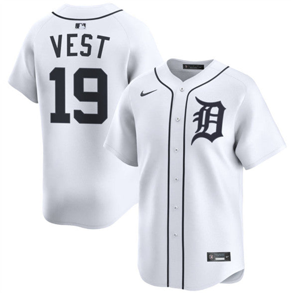 Will Vest Detroit Tigers white Home jersey