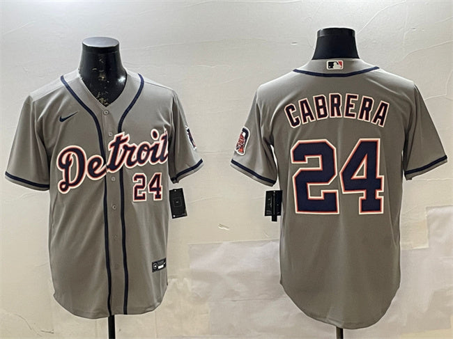 Miguel Cabrera Detroit Tigers gray jersey