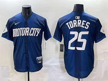 Gleyber Torres Detroit Tigers navy City Connect jersey