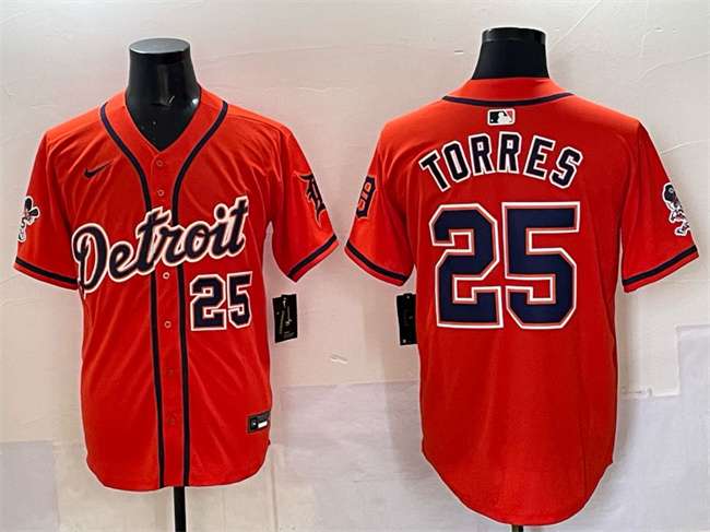 Gleyber Torres Detroit Tigers orange Vapor jersey