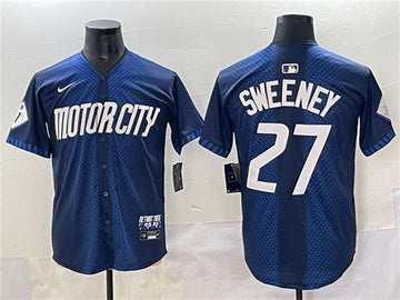 Trey Sweeney Detroit Tigers navy City Connect jersey