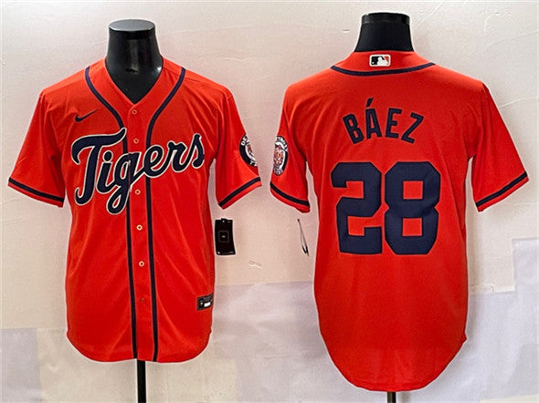 Javier Baez Detroit Tigers orange jersey