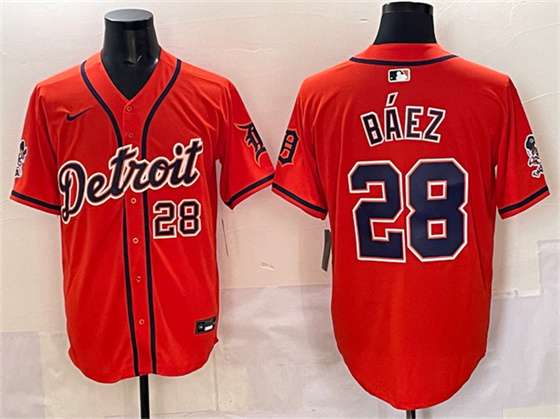 Javier Baez Detroit Tigers orange Vapor jersey