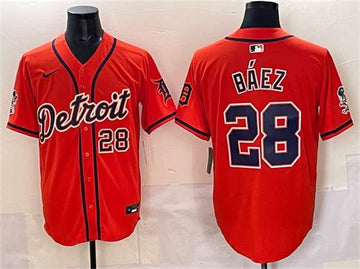 Javier Baez Detroit Tigers orange Vapor jersey