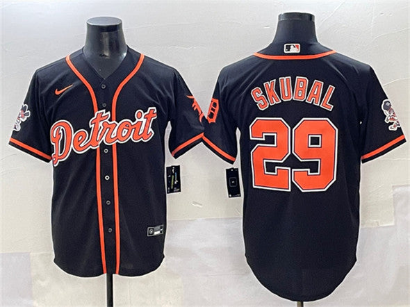 Tarik Skubal Detroit Tigers black jersey