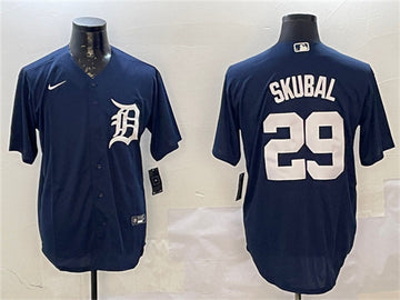 Tarik Skubal Detroit Tigers navy jersey