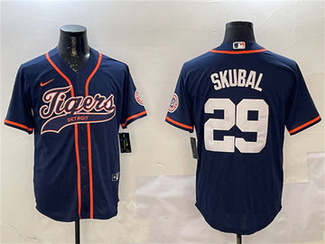 Tarik Skubal Detroit Tigers navy jersey