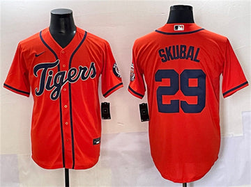 Tarik Skubal Detroit Tigers orange jersey