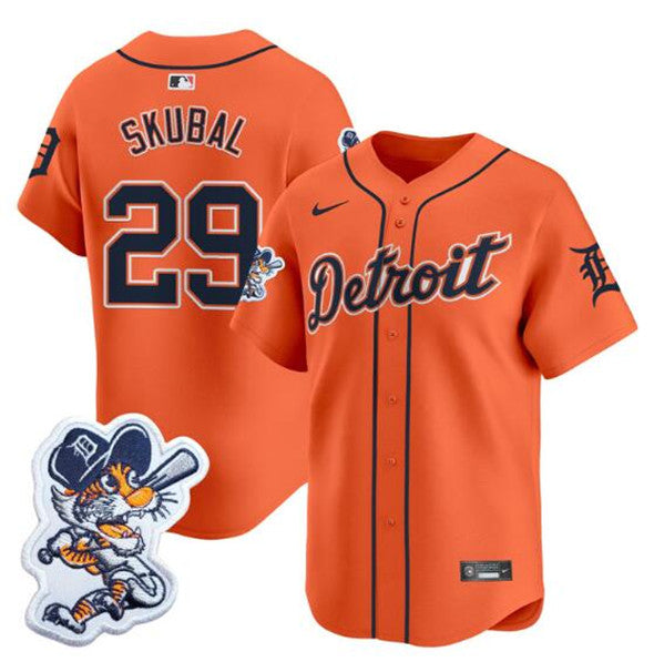 Tarik Skubal Detroit Tigers orange jersey