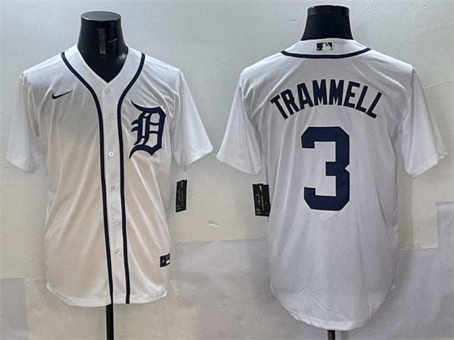 Alan Trammell Detroit Tigers white jersey