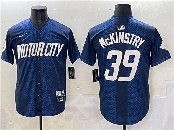 Zach McKinstry Detroit Tigers navy City Connect jersey