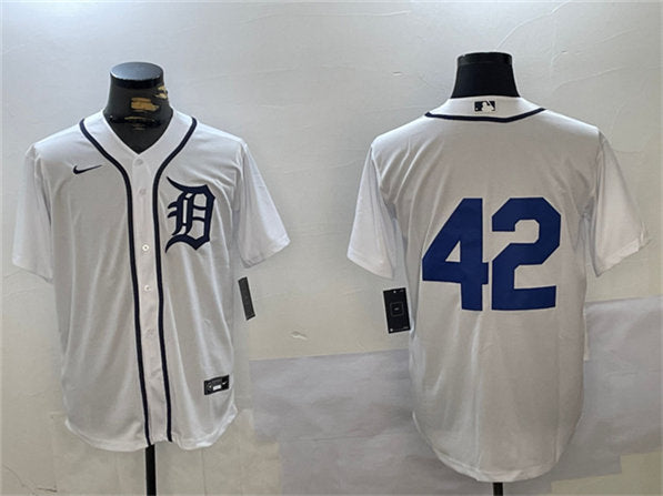 Jackie Robinson Detroit Tigers white jersey