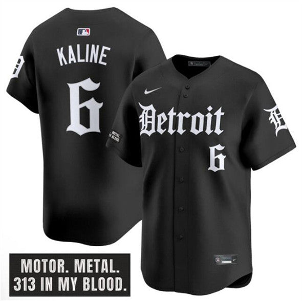 Al Kaline Detroit Tigers black jersey