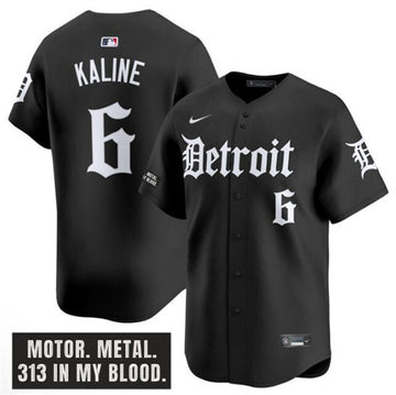 Al Kaline Detroit Tigers black jersey