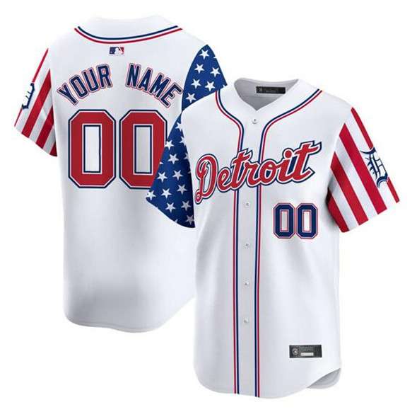 Custom Detroit Tigers white Vapor jersey