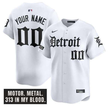 Custom Detroit Tigers white jersey