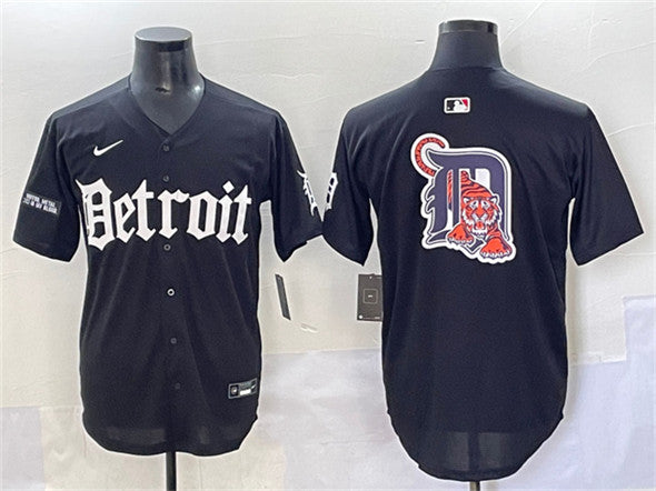 Team Big Logo Detroit Tigers black jersey