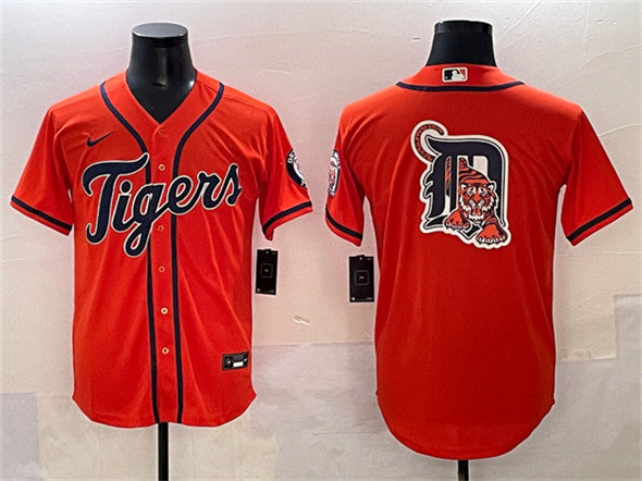 Team Big Logo Detroit Tigers orange jersey
