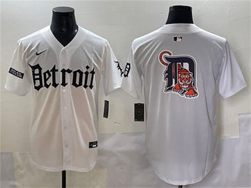 Team Big Logo Detroit Tigers white jersey
