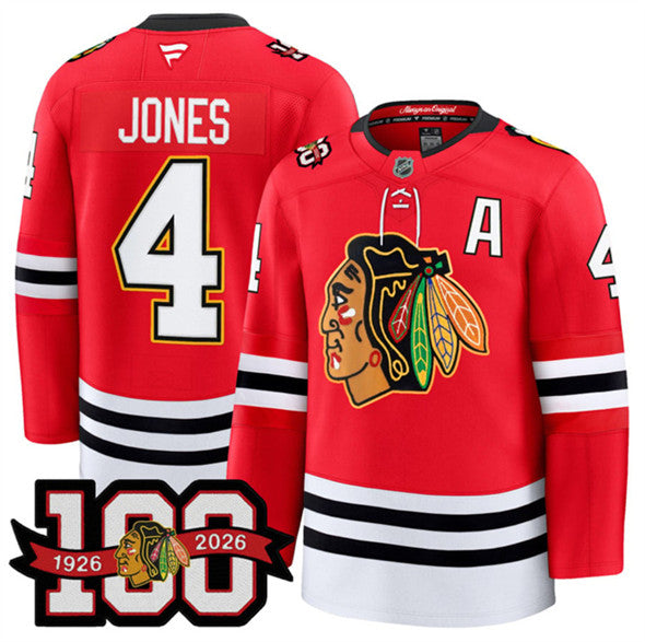 Seth Jones Chicago Blackhawks red Home jersey