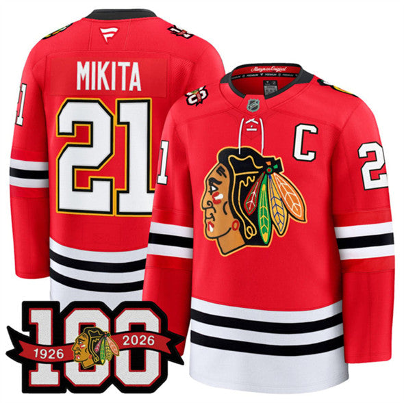 Stan Mikita Chicago Blackhawks red Home jersey