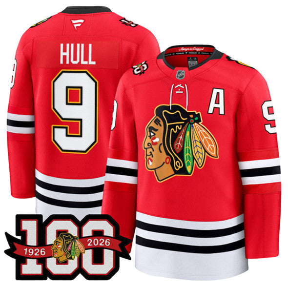 Bobby Hull Chicago Blackhawks red Home jersey