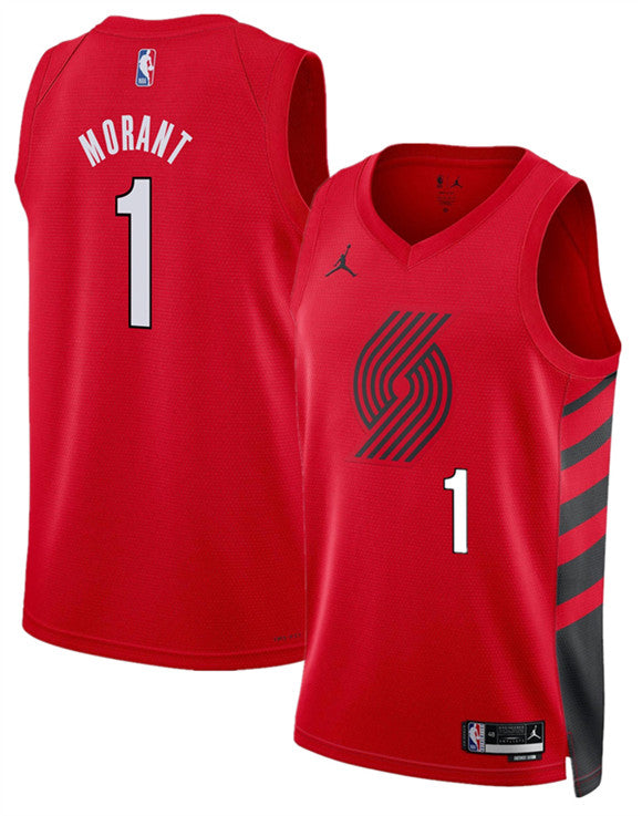 Ja Morant Portland Trail Blazers red jersey