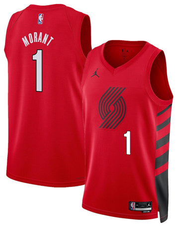 Ja Morant Portland Trail Blazers red jersey