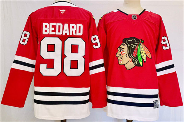 Connor Bedard Chicago Blackhawks red jersey