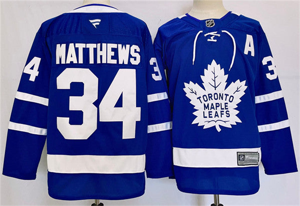 Auston Matthews Toronto Maple Leafs blue jersey