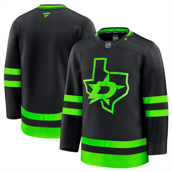 Custom Dallas Stars black Alternate jersey