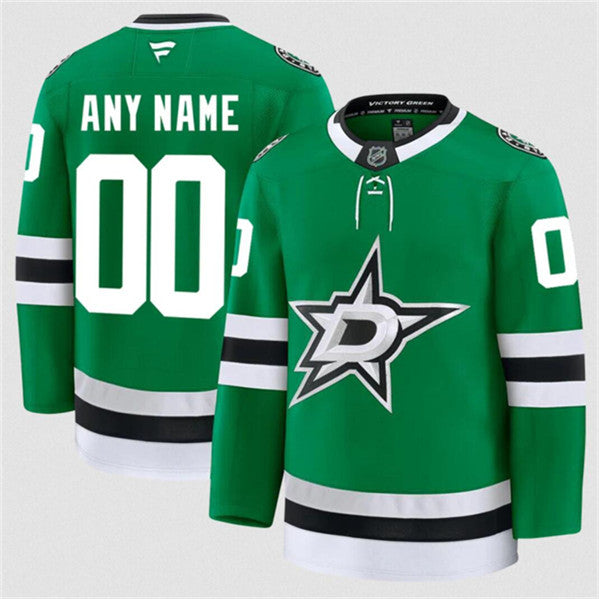Custom Dallas Stars green Home jersey