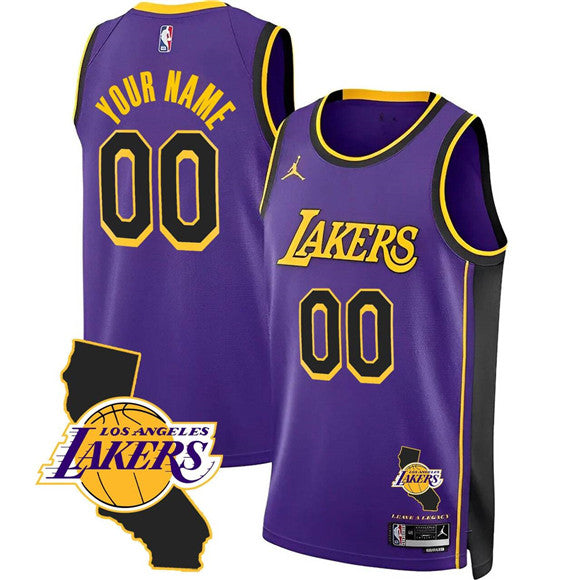 Custom Los Angeles Lakers purple jersey