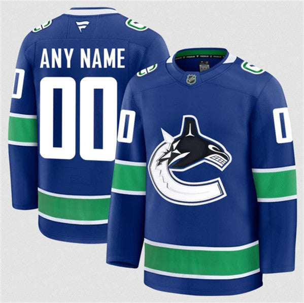 Custom Vancouver Canucks blue Home jersey
