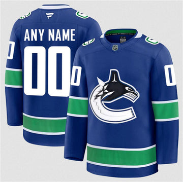 Custom Vancouver Canucks blue Home jersey