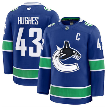 Quinn Hughes Vancouver Canucks blue Home jersey