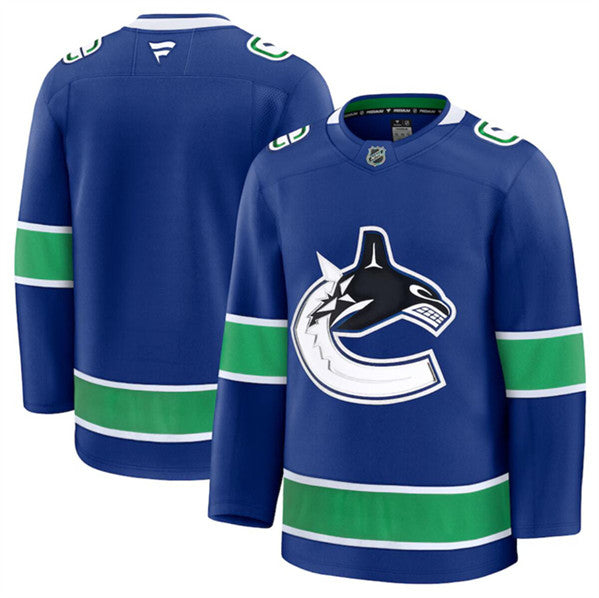 Custom Vancouver Canucks blue Home jersey