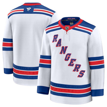 Custom New York Rangers white Away jersey