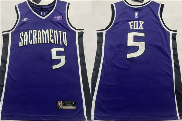 De'Aaron Fox Sacramento Kings purple jersey