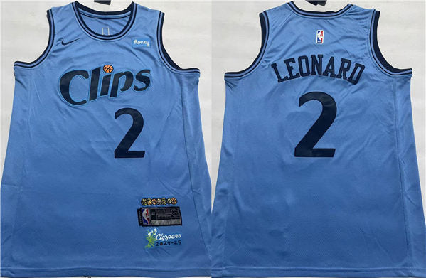 Kawhi Leonard Los Angeles Clippers blue City Edition jersey
