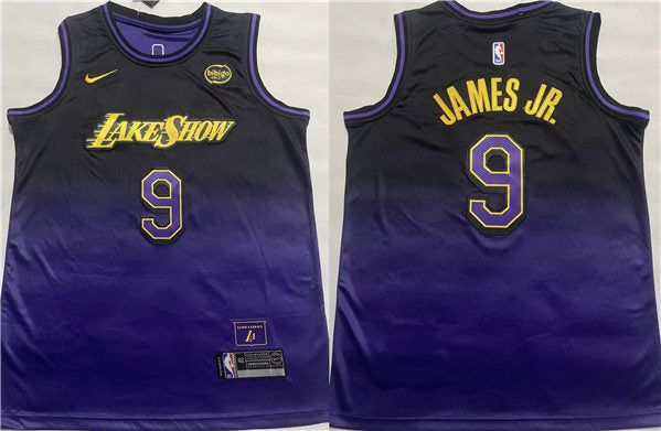 Bronny James Los Angeles Lakers purple City Edition jersey