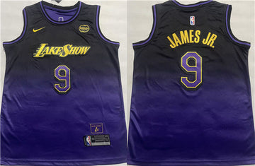 Bronny James Los Angeles Lakers purple City Edition jersey