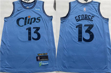 Paul George Los Angeles Clippers blue City Edition jersey
