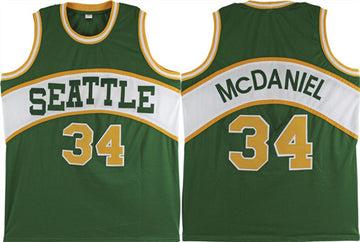 Xavier McDaniel Oklahoma City Thunder green jersey