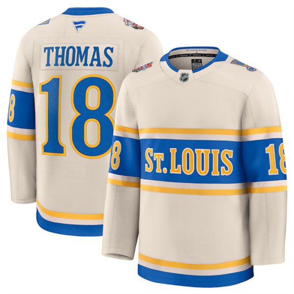 Robert Thomas St. Louis Blues cream Winter Classic jersey