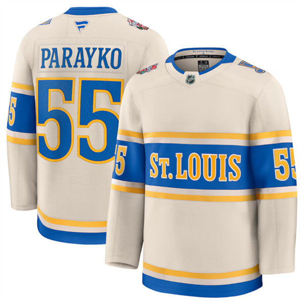 Colton Parayko St. Louis Blues cream Winter Classic jersey