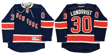 Henrik Lundqvist New York Rangers navy jersey