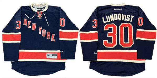 Henrik Lundqvist New York Rangers navy jersey